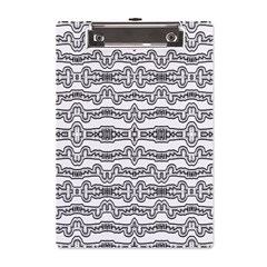 Black And White Tribal Print Pattern A5 Acrylic Clipboard by dflcprintsclothing