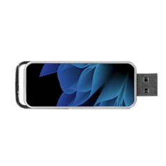 Abstract Blue Background Portable Usb Flash (one Side)