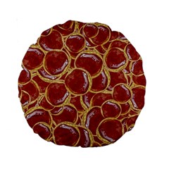 Cookies With Strawberry Jam Motif Pattern Standard 15  Premium Round Cushions by dflcprintsclothing