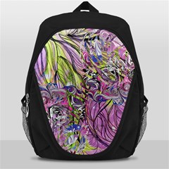 Abstract Intarsio Backpack Bag by kaleidomarblingart