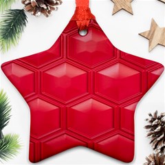 Red Textured Wall Star Ornament (two Sides) by artworkshop