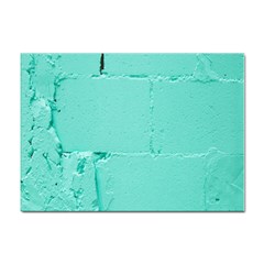 Teal Brick Texture Sticker A4 (100 Pack) by artworkshop