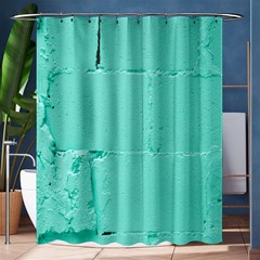 Teal Brick Texture Shower Curtain 60  X 72  (medium)  by artworkshop