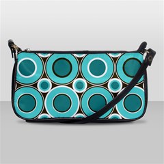 Bitesize Turquoise Donuts With White Teal Shoulder Clutch Bag by Mazipoodles