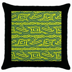 Abstract Background Graphic Throw Pillow Case (black)