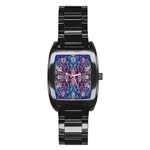 Abstract Blend Repeats Stainless Steel Barrel Watch Front