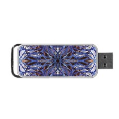 Denim Blend Repeats I Portable Usb Flash (two Sides) by kaleidomarblingart