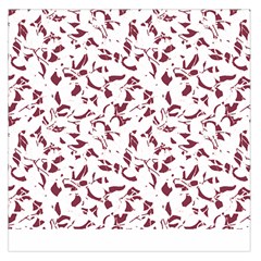 Nature Pattern T- Shirt Minimalist Leaf Line Art Illustration As A Seamless Surface Pattern Design ( Square Satin Scarf (36  X 36 )