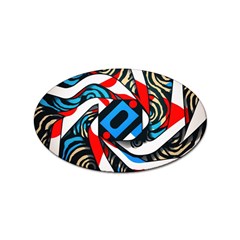 Abstract Background Pattern Sticker Oval (100 Pack)