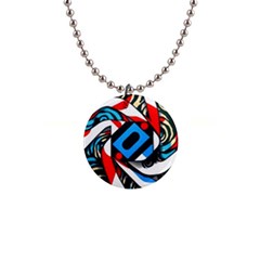 Abstract Background Pattern 1  Button Necklace