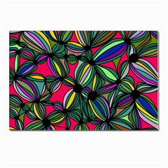 Background Pattern Flowers Seamless Postcard 4 x 6  (pkg Of 10)