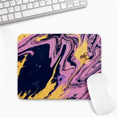 Pink Black And Yellow Abstract Painting Small Mousepad by Jancukart