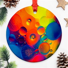 Colorfull Pattern Round Ornament (two Sides)