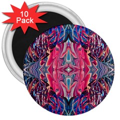 Abstract Arabesque 3  Magnets (10 Pack)  by kaleidomarblingart