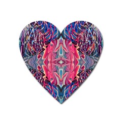 Abstract Arabesque Heart Magnet by kaleidomarblingart