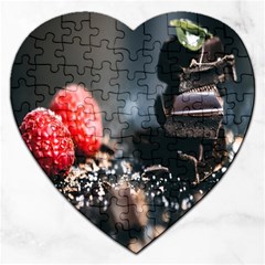 Chocolate Dark Jigsaw Puzzle (heart) by artworkshop