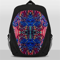 Cobalt Arabesque Backpack Bag by kaleidomarblingart