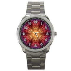 Fractal Abstract Artistic Sport Metal Watch