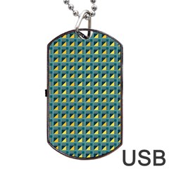 Building Voids Green Dog Tag Usb Flash (one Side) by Mazipoodles