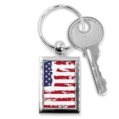 America Unite Stated Red Background Us Flags Key Chain (rectangle) by Jancukart