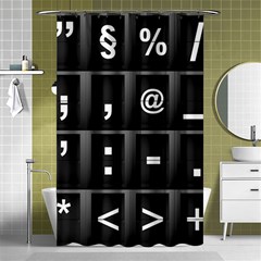 Timeline Character Symbols Alphabet Literacy Read Shower Curtain 48  X 72  (small) 