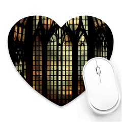 Stained Glass Window Gothic Haunted Eerie Heart Mousepad