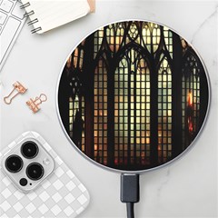 Stained Glass Window Gothic Haunted Eerie Wireless Fast Charger(white) by Jancukart