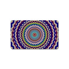 Kaleidoscope Geometric Circles Mandala Pattern Magnet (name Card)