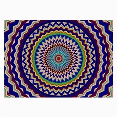 Kaleidoscope Geometric Circles Mandala Pattern Large Glasses Cloth