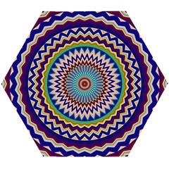 Kaleidoscope Geometric Circles Mandala Pattern Wooden Puzzle Hexagon