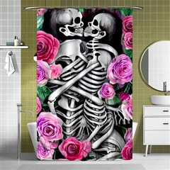 Floral Skeletons Shower Curtain 48  X 72  (small)  by GardenOfOphir