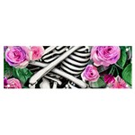 Floral Skeletons Banner and Sign 6  x 2  Front