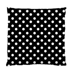 Black And White Polka Dots Standard Cushion Case (two Sides) by GardenOfOphir