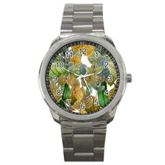 Sheet Autumn Color Drawing Sport Metal Watch