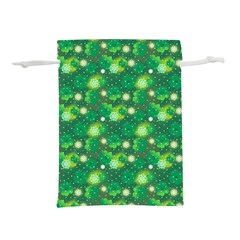 Leaf Clover Star Glitter Seamless Lightweight Drawstring Pouch (m) by Pakemis