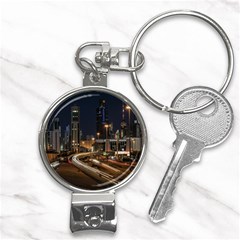 Skyscrapers Buildings Skyline Nail Clippers Key Chain by Ravend