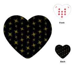 Symbols Gold Background Metallic Playing Cards Single Design (heart) by Uceng