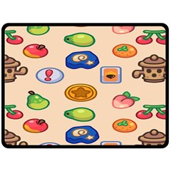 Acnh Wallpaper Fleece Blanket (large)