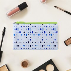 Blue Circle Pattern Cosmetic Bag (xs) by artworkshop