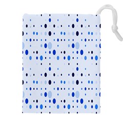 Blue Circle Pattern Drawstring Pouch (4xl) by artworkshop