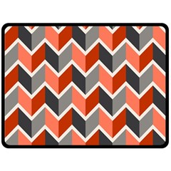 Colorful Zigzag Pattern Wallpaper Free Vector One Side Fleece Blanket (large)