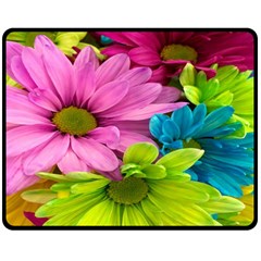 Flowers Wallpaper Fleece Blanket (medium) by artworkshop