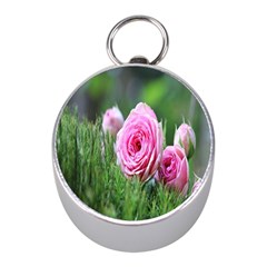 Flowers Mini Silver Compasses