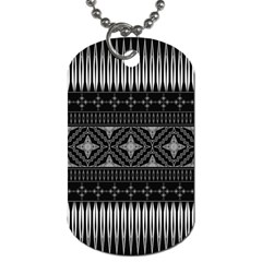 Abstract Art Artistic Backdrop Black Brush Card Dog Tag (two Sides) by Ravend