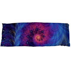 Fractal Fractals Spiral Vortex Blue Dark Art Body Pillow Case (dakimakura) by Ravend