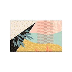 Leaves Pattern Design Colorful Decorative Texture Sticker Rectangular (10 Pack)