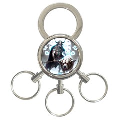 Ai Generated Viking God Fantasy Dog Norse Man 3-ring Key Chain by danenraven