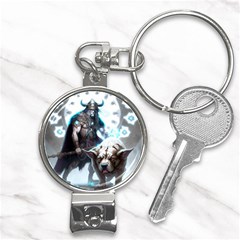 Ai Generated Viking God Fantasy Dog Norse Man Nail Clippers Key Chain by danenraven