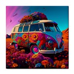 Ai Generated Beetle Volkswagen Bug Car Bus Tile Coaster Front