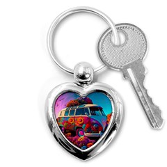 Ai Generated Beetle Volkswagen Bug Car Bus Key Chain (heart) by danenraven